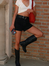 Tropicana Denim Shorts Washed Black