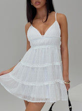 Berry Nice Mini Dress White