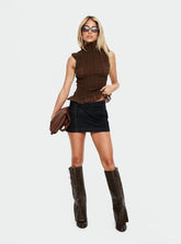 Darbi Denim Mini Skort Raw Denim