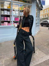 Blue Crush Low Rise Wide Leg Jeans Indigo