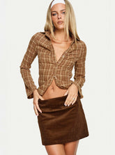 Araceli Corduroy Mini Skirt Brown