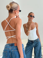 All Tied Up Bodysuit White Tall