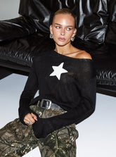 Big Star Knit Sweater Black