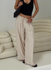 Beach Comber Linen Pant Beige
