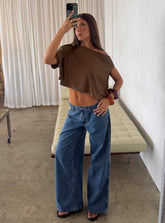 Ramos Low Rise Denim Jeans Dark Blue Wash