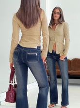 Zilvia Bootleg Mid Rise Jeans Raw Denim