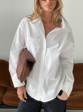 Kodhi Oversized Long Sleeve Top White