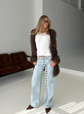 Penny Mid Rise Straight Leg Jeans Light Denim