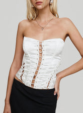 Mochi Corset Top White