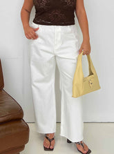 Fawcett High Rise Straight Leg Jeans White Curve