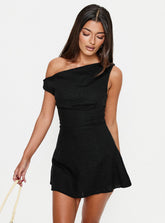 Anjela Off Shoulder Playsuit Black
