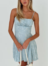 Bluebird Jacquard Mini Dress Blue