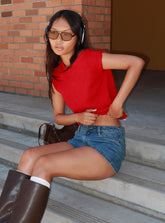 Ashfield Off Shoulder Top Red