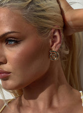 Ameleah Spiral Earrings Gold