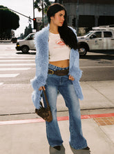 Hanlen Mid Rise Wide Leg Jean Blue