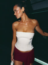 Cecilie Strapless Corset Top Cream