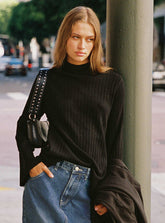 Allen Ribbed Sweater Black