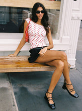 Cheirosa Off Shoulder Top White / Red