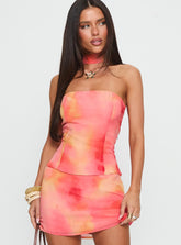 Fondness Scarf Detail Strapless Top Multi