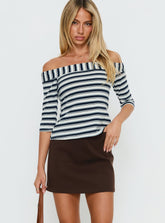 Dinnie Faux Suede Mini Skirt Brown