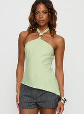 Clerissa Ring Detail Top Green