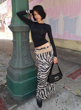 Eleganza Maxi Skirt Zebra