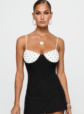 Evette Bodysuit Black / White