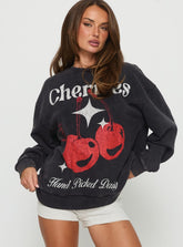 Hand Picked Graphic Jumper Black