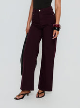 Nicolo High Rise Straight Leg Jeans Currant