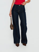 Cadance High Rise Straight Leg Jeans Indigo