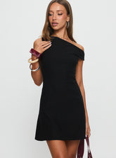 Assured One Shoulder Romper Black