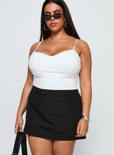 Feminique Skort Black Stripe Curve