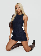 Ainsleigh Shift Denim Playsuit Dark Wash Tall