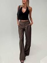 Cedars Low Rise Pant Brown Stripe