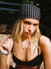 Nellie Scarf Black Polka Dot