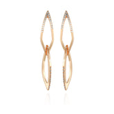 14K Goldtone Crystal Stone Link Drop Earring