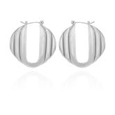 Stacked Link Hoop Earrings
