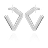 Diamond Shaped Hoop Earrings