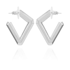 Diamond Shaped Hoop Earrings