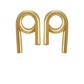 Goldtone Short Twisted Drop Earrings