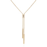 Goldtone Crystal Stone Long Y-Necklace