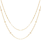 Goldtone Long Layered Necklace