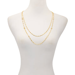 Goldtone Long Layered Necklace