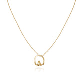 Goldtone Herringbone Chain Long Necklace