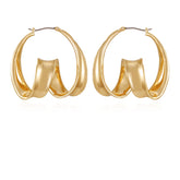 Goldtone Spiral Hoop Earrings
