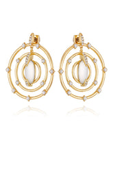 Statement Goldtone & Crystal Drop Earrings