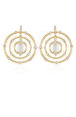 Statement Goldtone & Crystal Drop Earrings