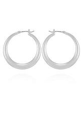 Classic Silvertone Hoop Earrings