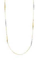 Two Tone Long Chain Necklace