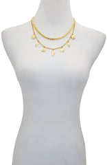 Goldtone Charm Layered Necklace